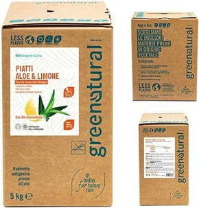 Greenatural Detergent za pomivanje posode aloe vera in limona - 5 kg