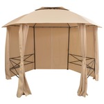 Vrtni šotor / paviljon z zavesami šestkoten 360x265 cm