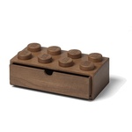 LEGO lesena namizna škatla 8 s predalom (temen les)