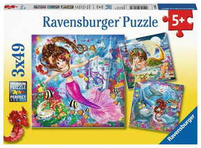 WEBHIDDENBRAND RAVENSBURGER Puzzle Magične morske deklice 3x49 kosov