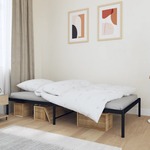 Vidaxl Kovinski posteljni okvir črn 100x190 cm