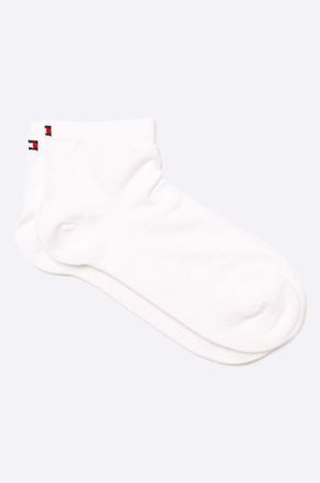 Tommy Hilfiger nogavice (2-pack) - bela. Nogavice iz zbirke Tommy Hilfiger. Model iz elastičnega materiala. Vključena sta dva para