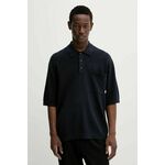 Polo Calvin Klein moški, mornarsko modra barva, LV04LC331G - mornarsko modra. Polo iz kolekcije Calvin Klein, izdelan iz debele, zelo elastične pletenine. Model iz izjemno udobne tkanine z visoko vsebnostjo viskoze.