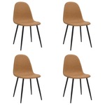 Vidaxl Jedilni stoli 4 kosi 45x54,5x87 cm svetlo rjavo umetno usnje