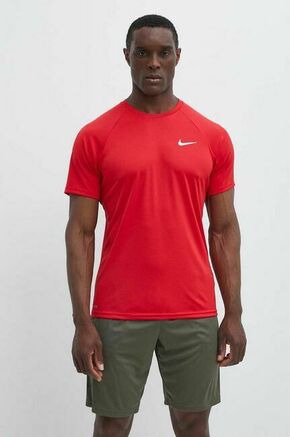 Kratka majica za vadbo Nike rdeča barva - rdeča. Kratka majica za vadbo iz kolekcije Nike. Model izdelan iz materiala