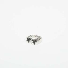 TwoJeys Icon Black Enameled Single Ring Silver 22