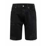 Kratke hlače iz jeansa Pepe Jeans Stanley Short Destroy moško, črna barva - črna. Kratke hlače iz kolekcije Pepe Jeans. Model izdelan iz denima.