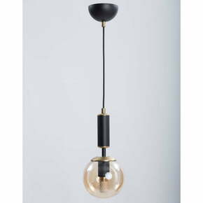 Rumena/črna viseča svetilka s steklenim senčnikom ø 15 cm Hector – Squid Lighting