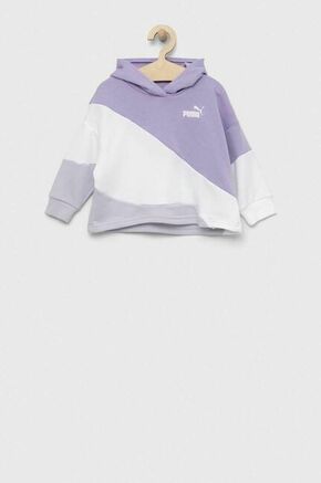 Otroški pulover Puma PUMA POWER Cat Hoodie TR G vijolična barva