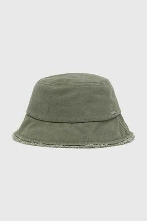 Bombažni klobuk Roxy zelena barva