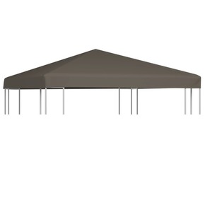 VidaXL Streha za paviljon 310 g/m² 3x3 m taupe