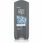 Dove Men + Care Hydrating Clean Comfort vlažilen gel za prhanje za telo, obraz in lase 400 ml za moške