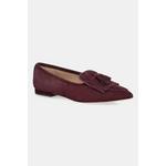 Mokasini iz semiša Lauren Ralph Lauren Londyn Klt rdeča 802P04175003.600