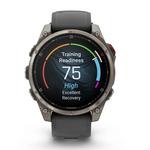 Garmin Fenix 8 Pro Titanium, Graphite/Black Silicone Band 47mm LTE pametna ura