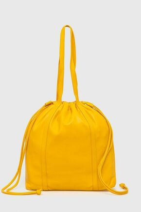 Torbica United Colors of Benetton rumena barva - rumena. Velika nakupovalna torbica iz kolekcije United Colors of Benetton. na zapenjanje
