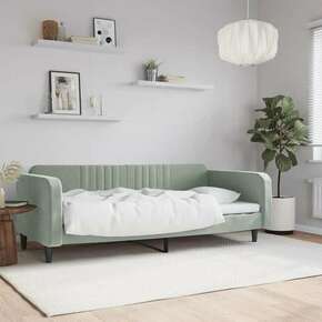 Shumee Raztegljiva postelja svetlo siva 100x200 cm žamet