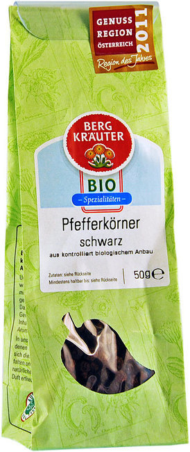 Österreichische Bergkräuter Jagode črnega popra - 50 g