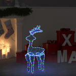 shumee Božični jelen z mrežo 306 LED lučk 60x24x89 cm