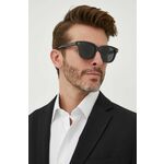 Sončna očala Gucci moški, črna barva - črna. Sončna očala iz kolekcije Gucci. Model z enobarvnimi stekli in okvirji iz plastike. Ima filter UV 400.
