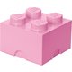 LEGO® škatla za shranjevanje 25x25x18 cm, svetlo roza