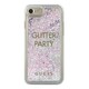 Guess GUHCP7GLUQPU iPhone 6/7/8 /SE 2020 / SE 2022 vijoličasto/vijolično trdo ohišje Liquid Glitter Party