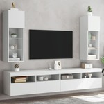 Vidaxl TV omarica z LED lučkami 2 kosa bela 30,5x30x90 cm