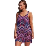 Purplish Boho Style Sheer Chiffon Beach Dress 24289