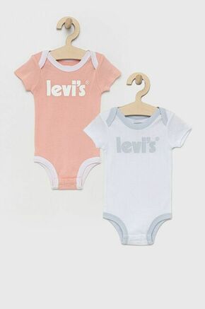 Body za dojenčka Levi's - pisana. Body za dojenčka iz kolekcije Levi's. Model izdelan iz udobne pletenine.
