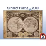 Schmidt Puzzle Zgodovinski zemljevid sveta 2000 kosov