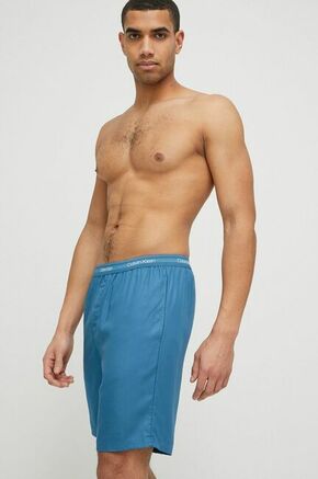 Kratke hlače lounge Calvin Klein Underwear - modra. Kratke hlače iz kolekcije Calvin Klein Underwear. Model izdelan iz enobarvnega materiala. Izjemno zračen