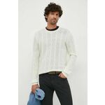 Volnen pulover Polo Ralph Lauren moški, bež barva - bež. Pulover iz kolekcije Polo Ralph Lauren. Model izdelan iz srednje debele pletenine. Kašmirska volna ima visoke termoregulacijske lastnosti ter je izredno lahka in puhasta.