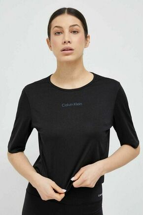 Kratka majica za vadbo Calvin Klein Performance Essentials črna barva - črna. Kratka majica za vadbo iz kolekcije Calvin Klein Performance. Model izdelan iz hitrosušečega materiala.