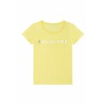 Otroška bombažna kratka majica Michael Kors rumena barva - rumena. Otroške kratka majica iz kolekcije Michael Kors. Model izdelan iz pletenine s potiskom.