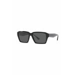 Sončna očala Emporio Armani moški, črna barva - črna. Sončna očala iz kolekcije Emporio Armani. Model s enobarvnimi stekli in okvirji iz plastike. Ima filter UV 400.