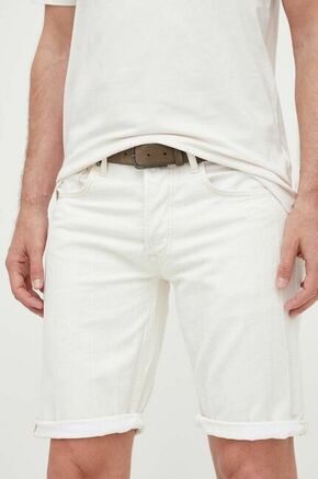 Bombažne kratke hlače Pepe Jeans Callen bež barva - bež. Kratke hlače iz kolekcije Pepe Jeans. Model izdelan iz vzorčaste tkanine. Trden material