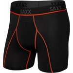 SAXX Kinetic Boxer Brief Black/Vermillion XL Aktivno spodnje perilo
