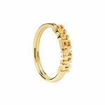 PDPAOLA Eleganten pozlačen prstan ESSENTIAL Gold AN01-608 (Obseg 56 mm)