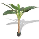 vidaXL Umetna rastlina bananovec v loncu 150 cm zelene barve