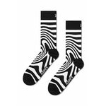 Nogavice Happy Socks Dizzy Sock črna barva - črna. Nogavice iz kolekcije Happy Socks. Model izdelan iz elastičnega, vzorčastega materiala.