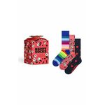 Nogavice Happy Socks Gift Box Flower Socks 3-pack - pisana. Nogavice iz kolekcije Happy Socks. Model izdelan iz elastičnega, vzorčastega materiala. V kompletu so trije pari.