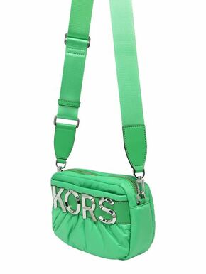 Usnjena torbica MICHAEL Michael Kors zelena barva - zelena. Majhna torbica iz kolekcije MICHAEL Michael Kors. na zapenjanje