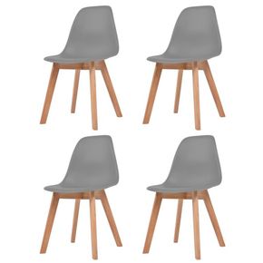 VidaXL Jedilni stoli 4 kosi sive barve