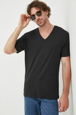 Bombažna kratka majica Michael Kors črna barva - črna. Kratka majica iz kolekcije Michael Kors. Model izdelan iz enobarvne pletenine.