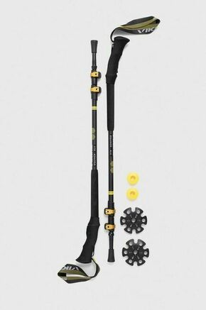 Pohodniške palice Viking Equinox črna barva - črna. Pohodniške palice iz kolekcije Viking. Model izdelan iz trpežnega in lahkega aluminija.