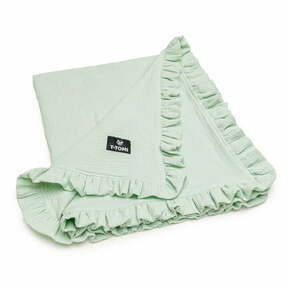 Mint zelena otroška odeja iz muslina 80x100 cm – T-TOMI