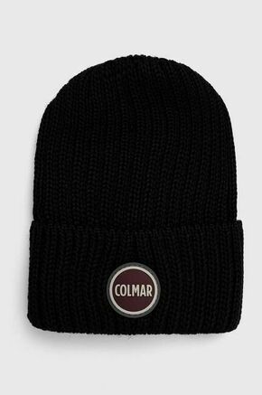 Kapa Colmar črna barva - črna. Kapa iz kolekcije Colmar. Model izdelan iz enobarvne pletenine.