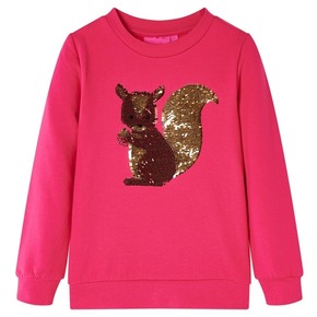 VidaXL Otroški pulover živo rožnat 140