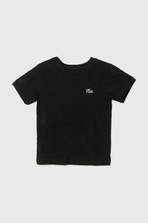 Otroška kratka majica Lacoste črna barva - črna. Otroške kratka majica iz kolekcije Lacoste