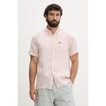 Lacoste srajca moška lanena roza CH8061