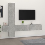 Vidaxl Komplet TV omaric 5-delni betonsko siv inženirski les